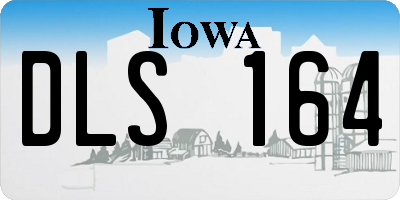 IA license plate DLS164