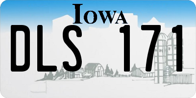 IA license plate DLS171