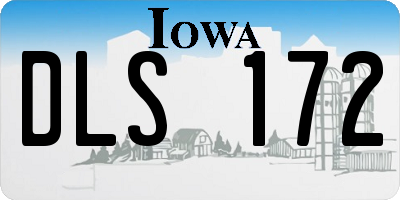 IA license plate DLS172
