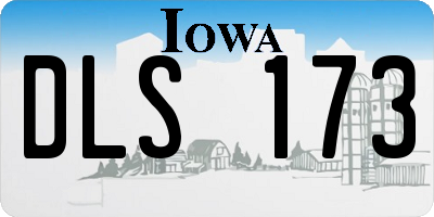 IA license plate DLS173