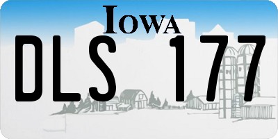 IA license plate DLS177