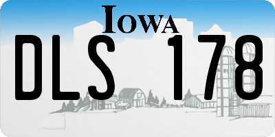 IA license plate DLS178