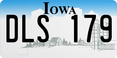 IA license plate DLS179