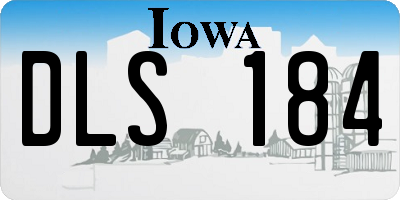 IA license plate DLS184