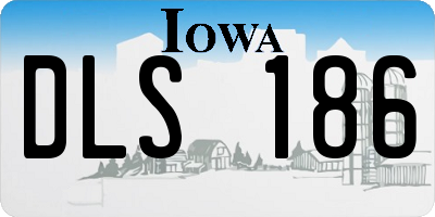IA license plate DLS186