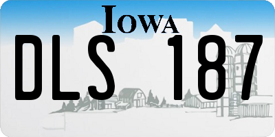 IA license plate DLS187