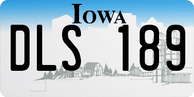 IA license plate DLS189