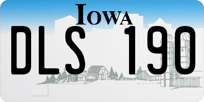 IA license plate DLS190