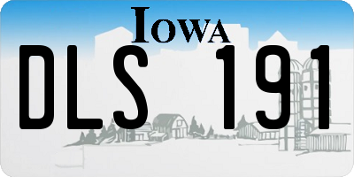 IA license plate DLS191
