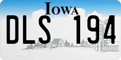 IA license plate DLS194