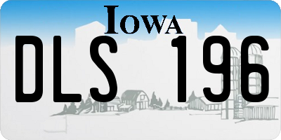 IA license plate DLS196
