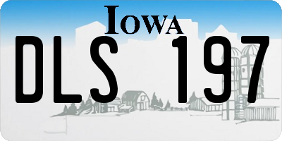 IA license plate DLS197