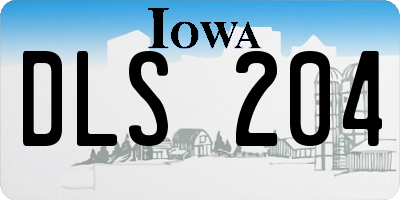 IA license plate DLS204