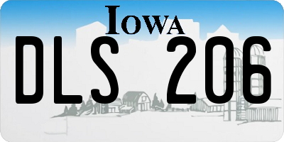 IA license plate DLS206