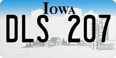 IA license plate DLS207