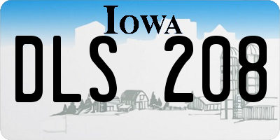 IA license plate DLS208