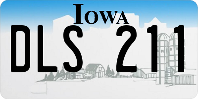 IA license plate DLS211
