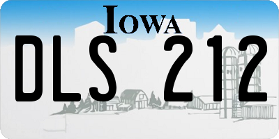 IA license plate DLS212