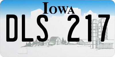 IA license plate DLS217