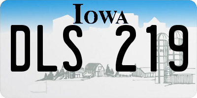 IA license plate DLS219