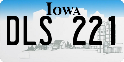 IA license plate DLS221