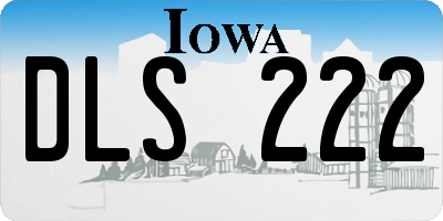 IA license plate DLS222