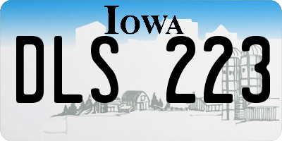 IA license plate DLS223