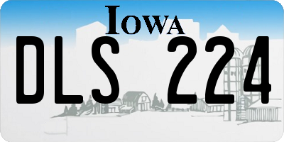 IA license plate DLS224