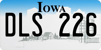 IA license plate DLS226