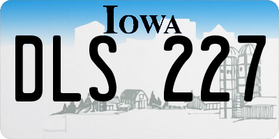 IA license plate DLS227