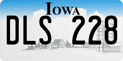 IA license plate DLS228