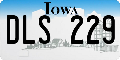 IA license plate DLS229