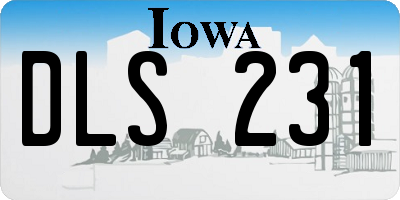 IA license plate DLS231
