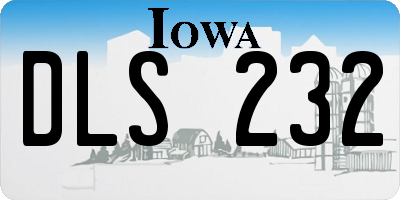IA license plate DLS232