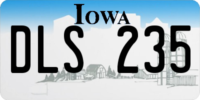 IA license plate DLS235