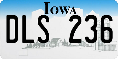 IA license plate DLS236