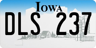 IA license plate DLS237
