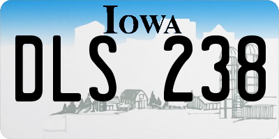 IA license plate DLS238