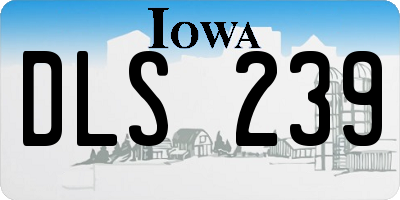 IA license plate DLS239
