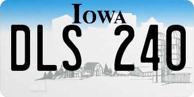 IA license plate DLS240