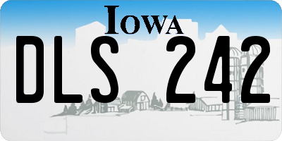 IA license plate DLS242