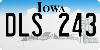 IA license plate DLS243