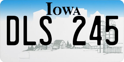 IA license plate DLS245