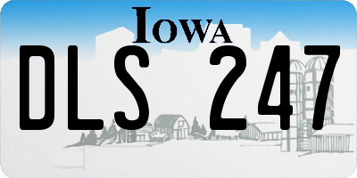 IA license plate DLS247