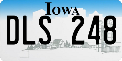 IA license plate DLS248