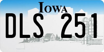 IA license plate DLS251