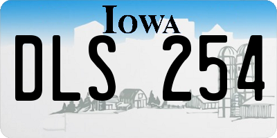 IA license plate DLS254