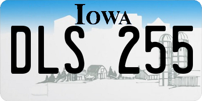 IA license plate DLS255
