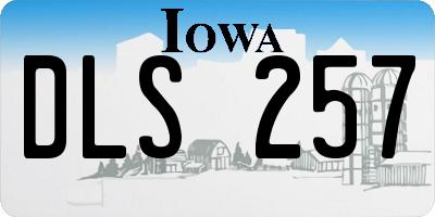 IA license plate DLS257