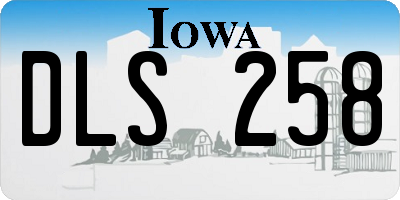 IA license plate DLS258